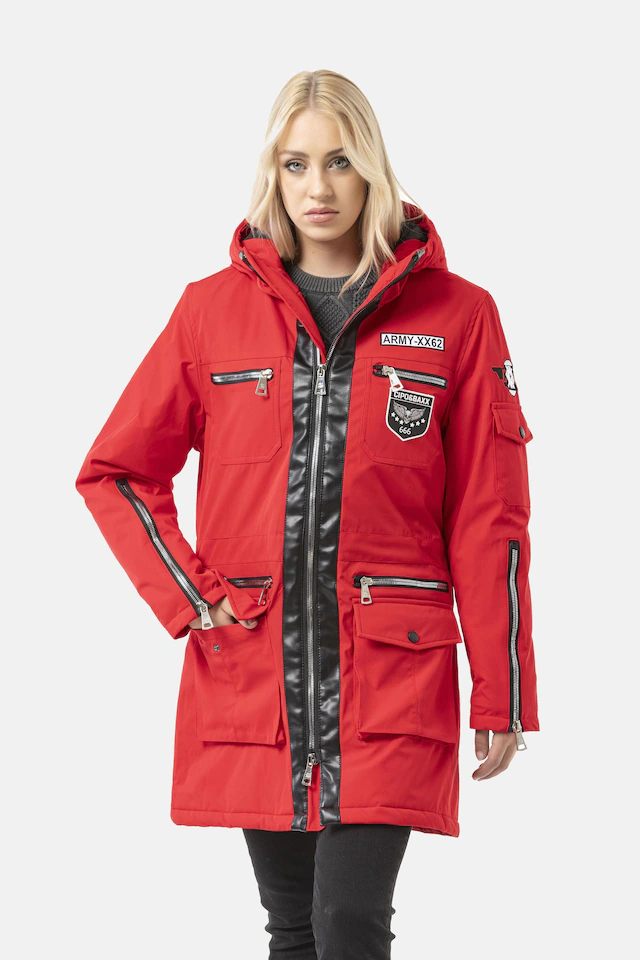 Cipo & Baxx Winterjacke »WM144« mit Kapuze mit Zipper-Details