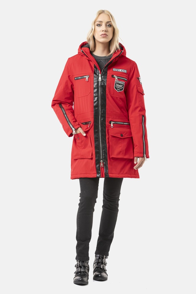 Cipo & Baxx Winterjacke »WM144« mit Kapuze mit Zipper-Details