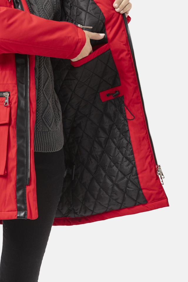 Cipo & Baxx Winterjacke »WM144« mit Kapuze mit Zipper-Details
