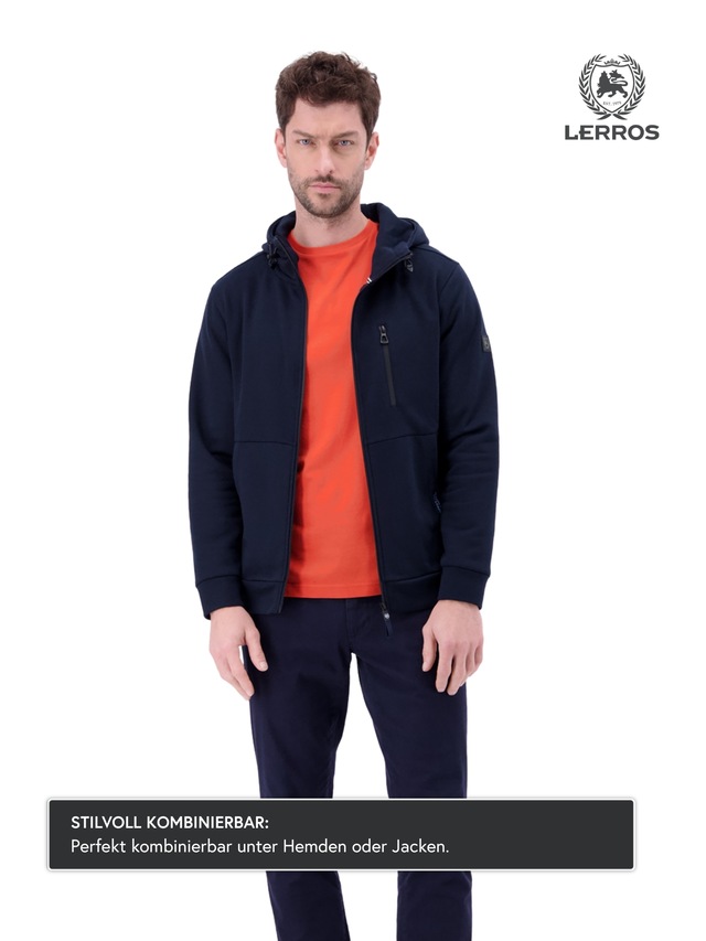 LERROS T-Shirt »T-Shirt mit Rundhalsausschnitt« Herren Shirt aus 100% Baumwolle, einfarbig, Jersey-Qualität
