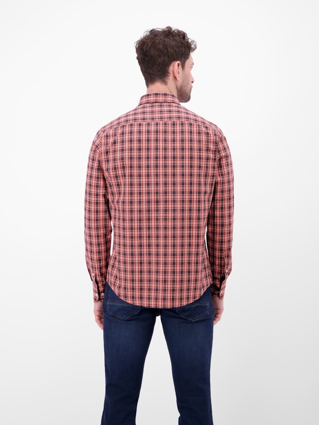 LERROS Langarmhemd »Karohemd mit Button-Down-Kragen«