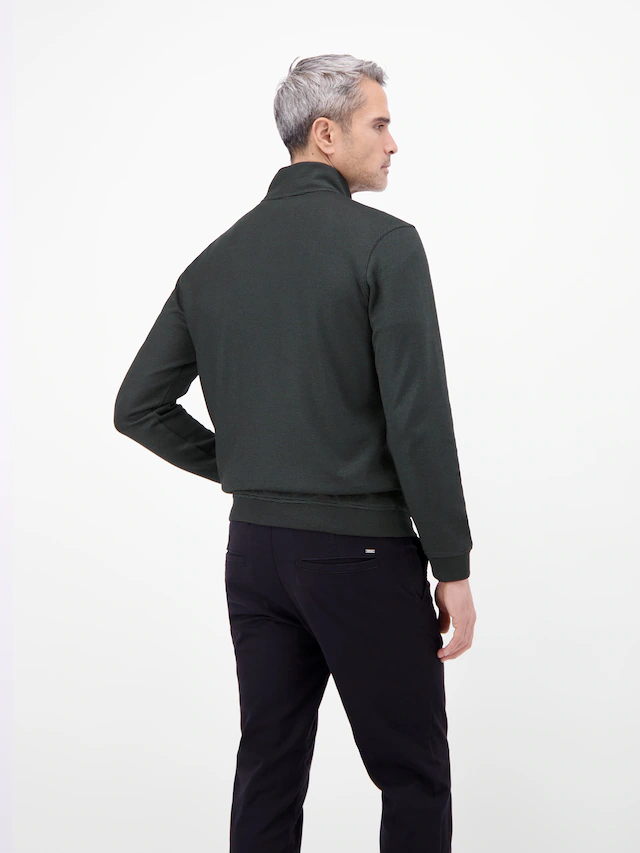LERROS Sweatjacke »Sweatjacke aus Baumwollmischgewebe« Jacke im Baumwollmix mit Reißverschluss, Stehkragen und Seitentaschen