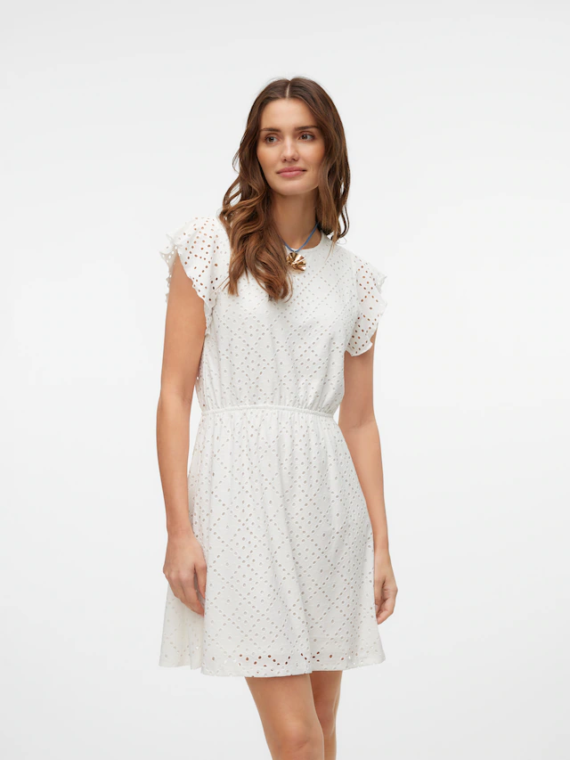 Vero Moda Minikleid »VMTASSA SL FRILL SHORT DRESS JRS NOOS« Materialmix, regular fit