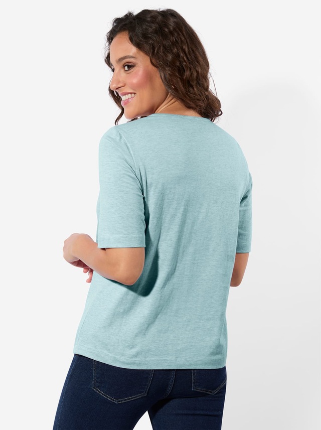 Casual Looks Kurzarmshirt »V-Shirt« 1 tlg.