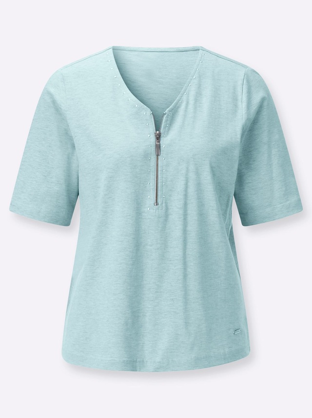 Casual Looks Kurzarmshirt »V-Shirt« 1 tlg.