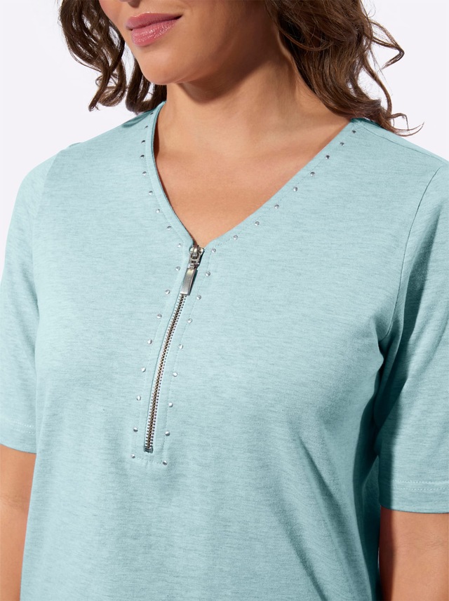 Casual Looks Kurzarmshirt »V-Shirt« 1 tlg.