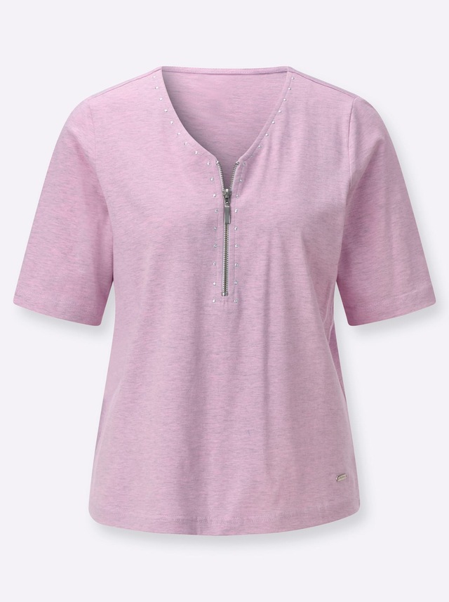 Casual Looks Kurzarmshirt »V-Shirt« 1 tlg.