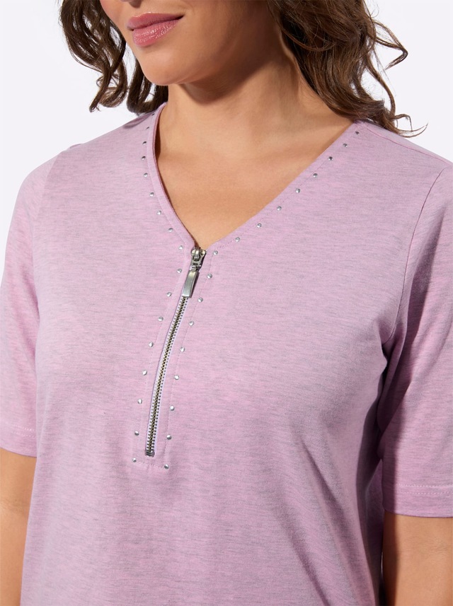 Casual Looks Kurzarmshirt »V-Shirt« 1 tlg.