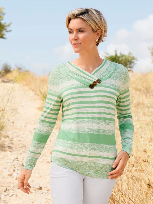 Casual Looks Langarmshirt »V-Shirt« 1 tlg.