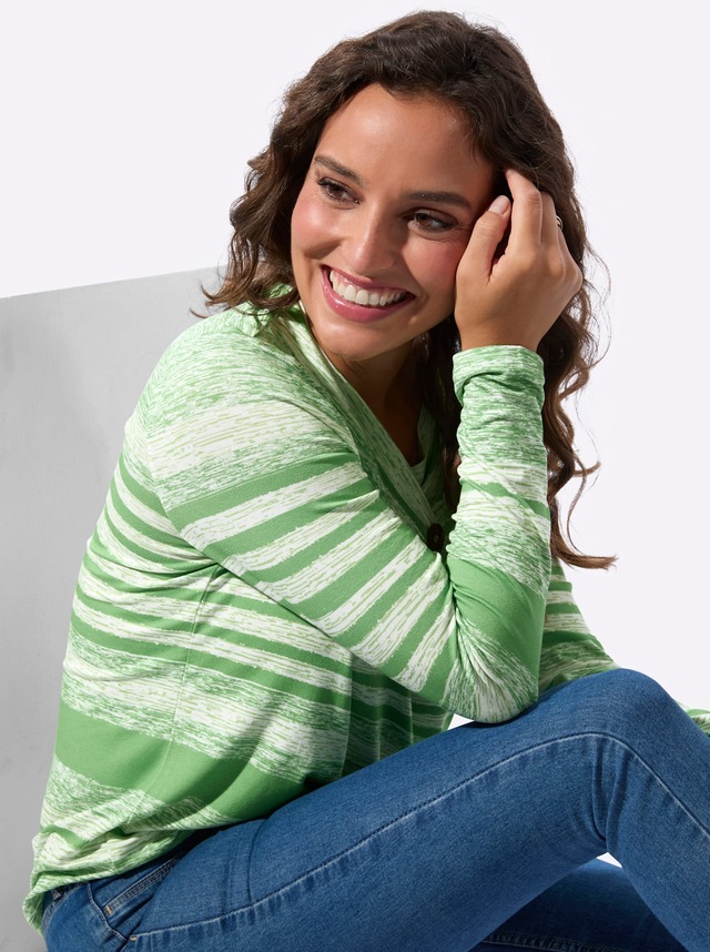 Casual Looks Langarmshirt »V-Shirt« 1 tlg.
