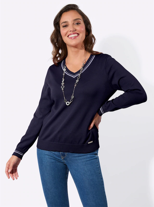 Casual Looks V-Ausschnitt-Pullover »V-Pullover«