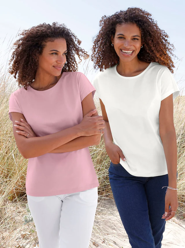 Casual Looks Rundhalsshirt »2er-Pack Shirts« 2 tlg.
