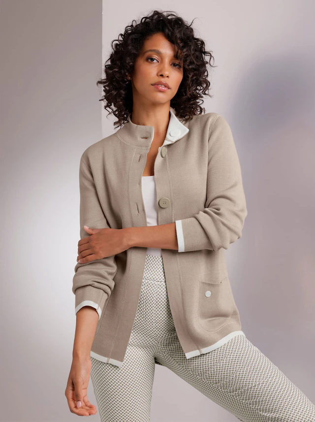 CREATION L PREMIUM Jacquardstrickjacke