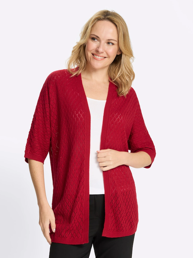 Classic Basics Ajourstrickjacke