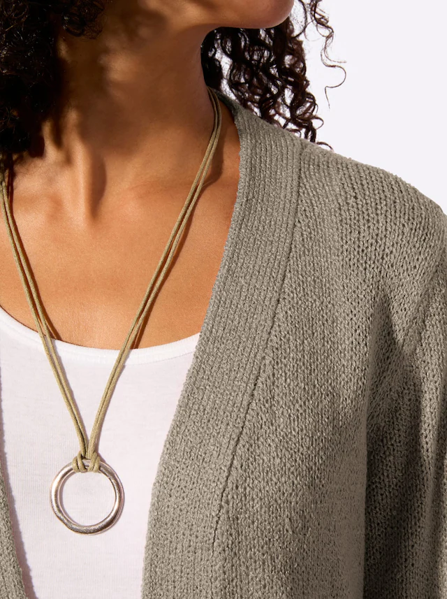 Casual Looks Longstrickjacke