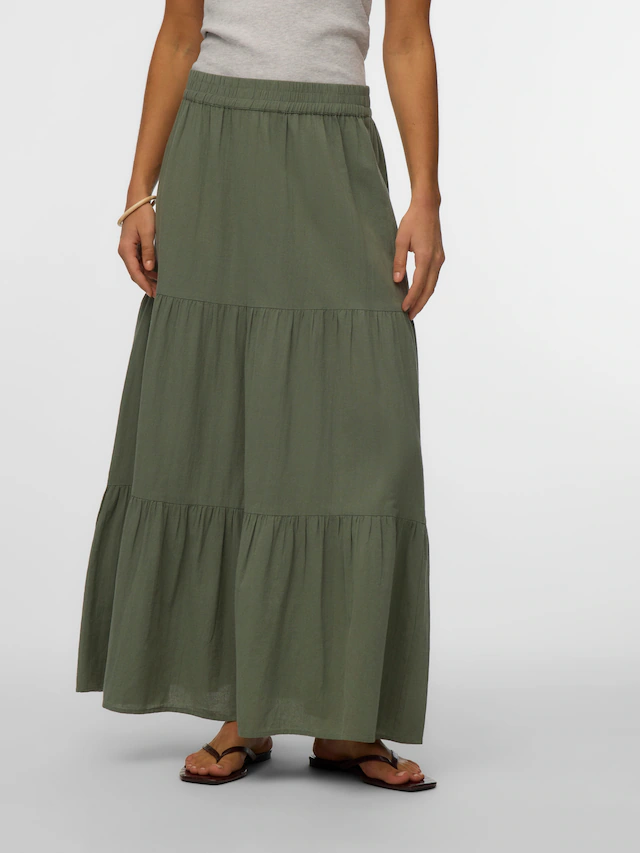 Vero Moda Maxirock »VMDICTHE HW MAXI SKIRT WVN GA« Baumwolle