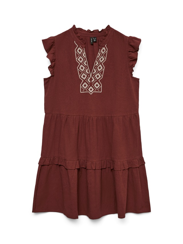 Vero Moda Tunikakleid »VMDICTHE EMB SHORT DRESS WVN GA« Baumwolle, regular fit
