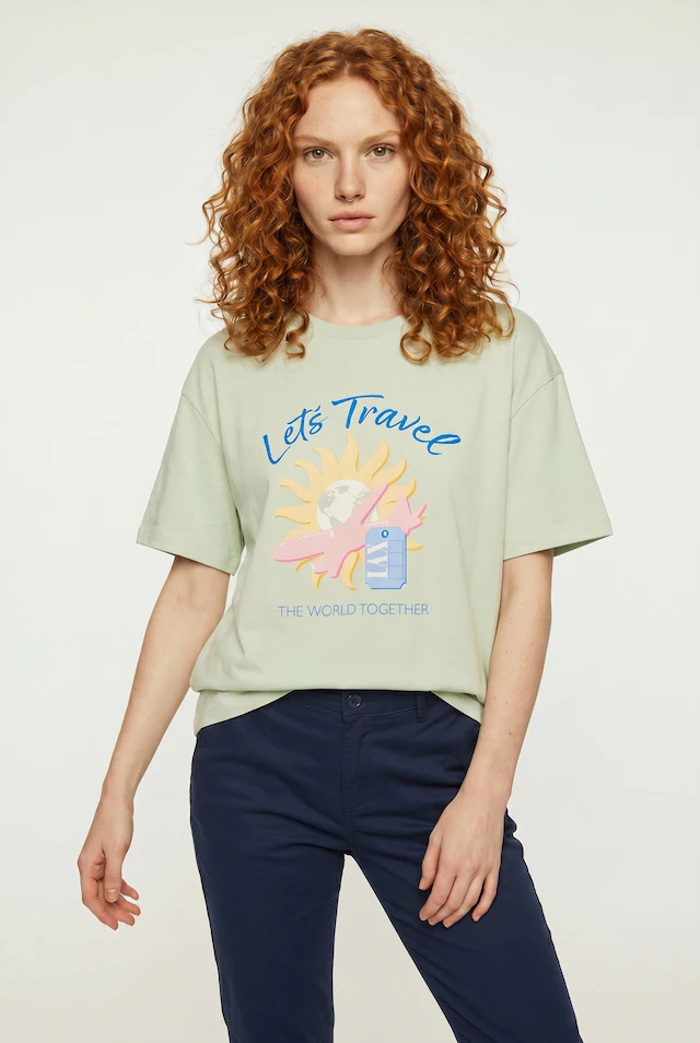 Vero Moda T-Shirt »VMNINNA MIA SS TOP BOX JRS« Baumwolle, Rückenprint