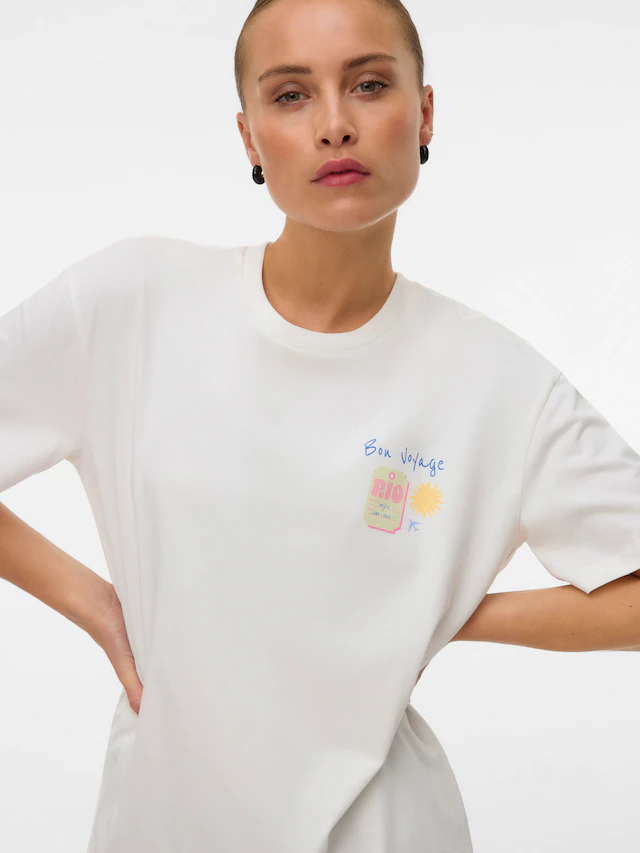 Vero Moda T-Shirt »VMNINNA MIA SS TOP BOX JRS« Baumwolle, Rückenprint