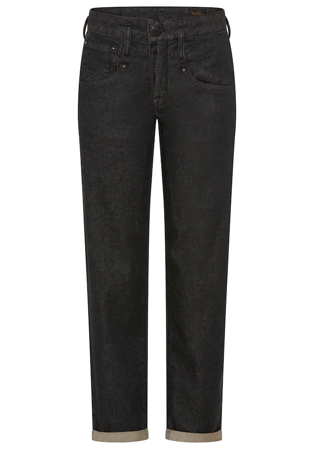 Herrlicher Boyfriend-Jeans »Shyra Tap Denim Grey Light Stretch« High Waist mit Umschlagsaum