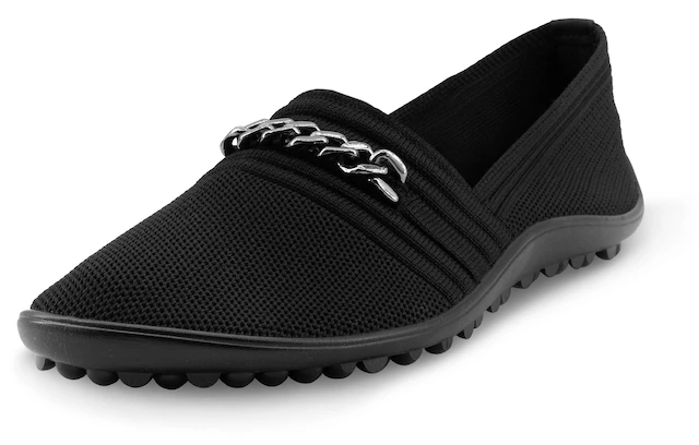 Leguano Barfußschuh »LADY FAMOUS« Flats, Ballerina, Bequemschuh mit goldfarbener Zierkette