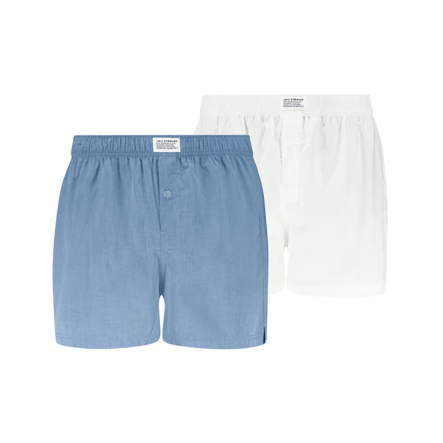 Levi's® Webboxer »LEVIS MEN WOVEN BOXER 2P« mit Eingriff, Baumwolle, weites Bein