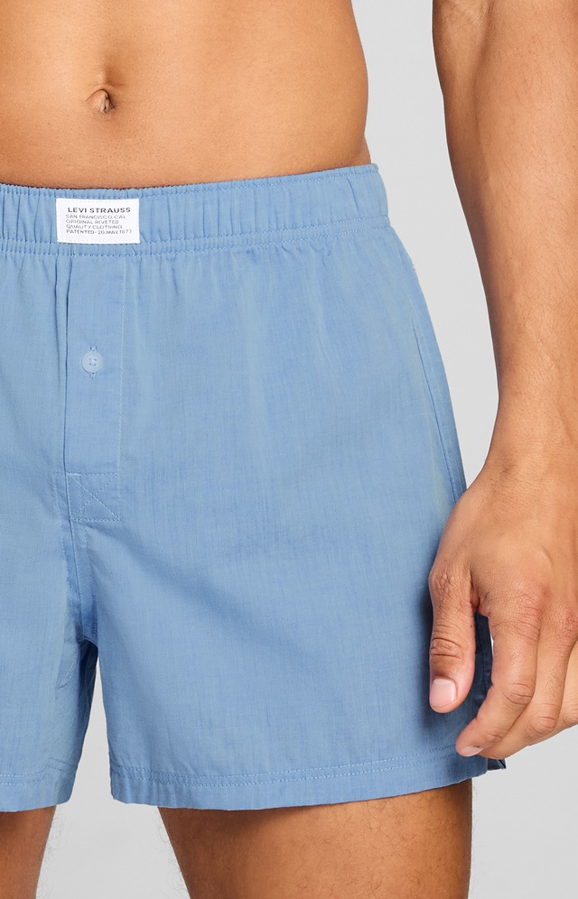 Levi's® Webboxer »LEVIS MEN WOVEN BOXER 2P« mit Eingriff, Baumwolle, weites Bein