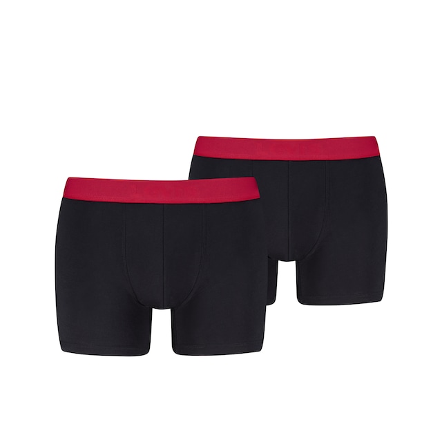 Levi's® Boxershorts »LEVIS MEN TWILL WB BOXER BRIEF 2P« ohne Eingriff, Stretchbund