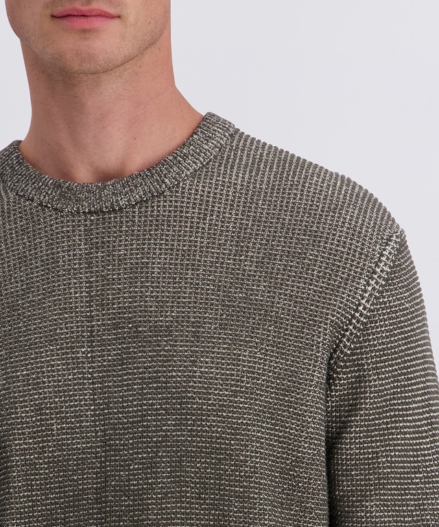 Pierre Cardin Rundhalspullover »Strick RH« Waffelmuster