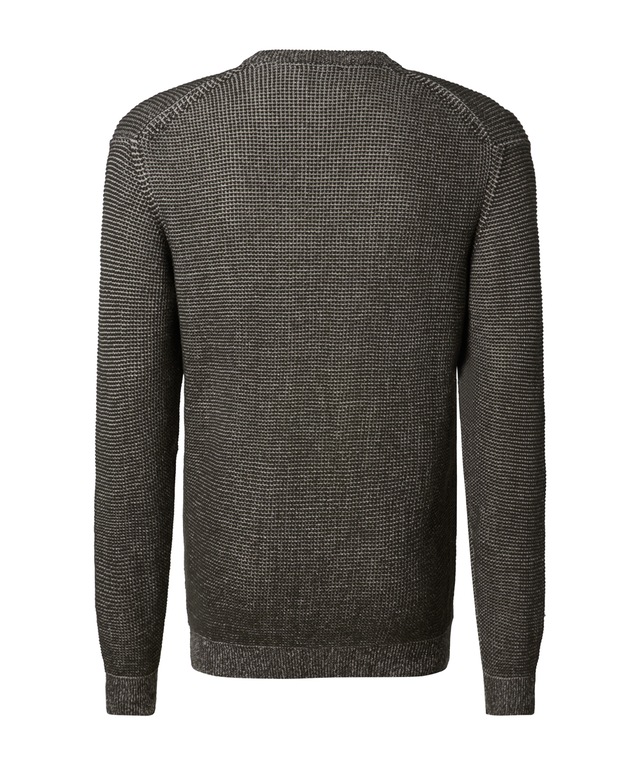 Pierre Cardin Rundhalspullover »Strick RH« Waffelmuster