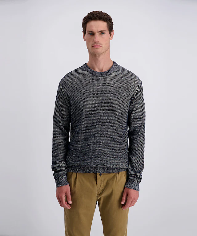 Pierre Cardin Rundhalspullover »Strick RH« Waffelmuster
