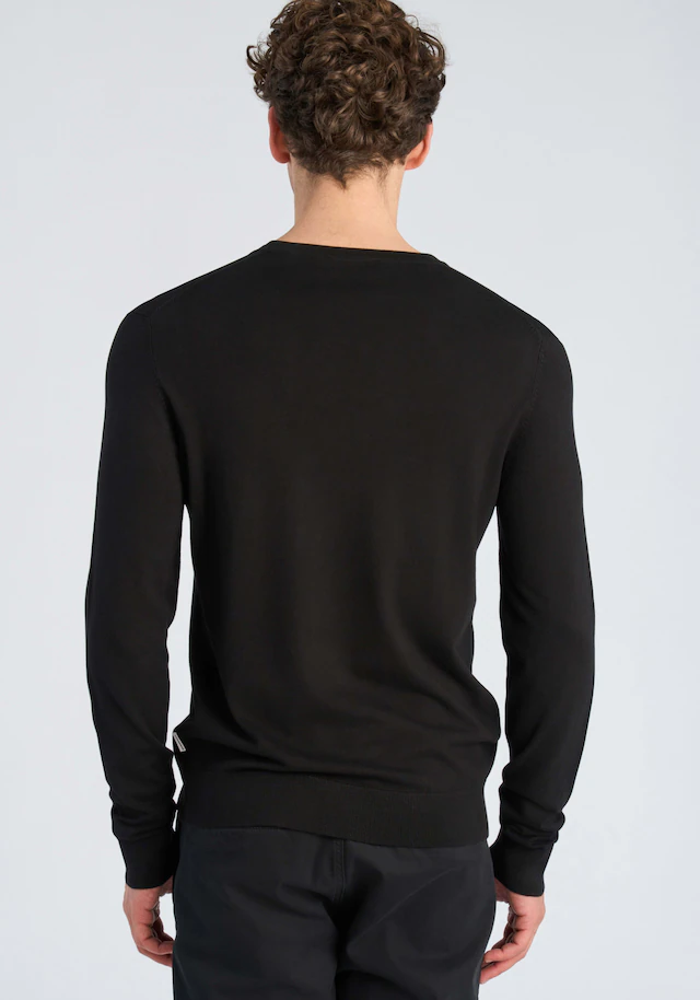 LINDBERGH Strickpullover mit Rundhals / Viskose / unifarben