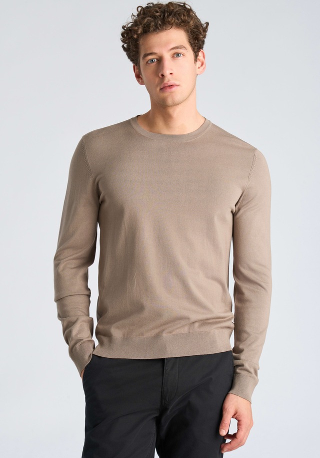 LINDBERGH Strickpullover mit Rundhals / Viskose / unifarben