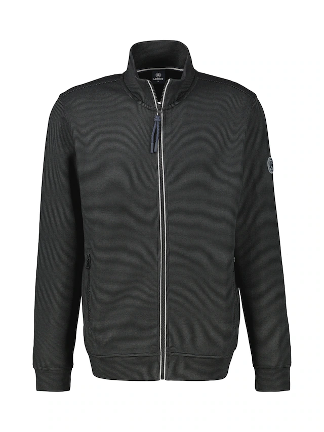 LERROS Sweatjacke »Sweatjacke aus Baumwollmischgewebe« Jacke im Baumwollmix mit Reißverschluss, Stehkragen und Seitentaschen