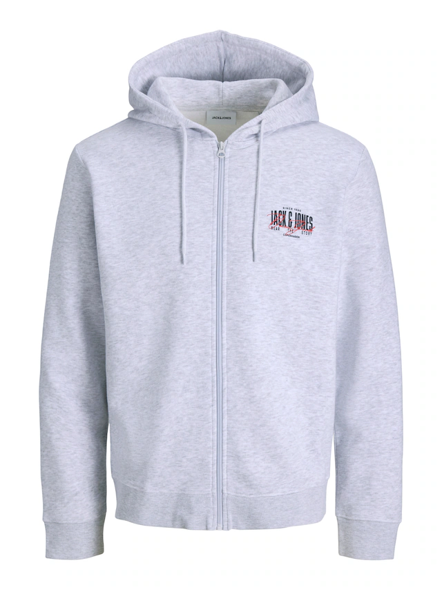 Jack & Jones Kapuzensweatjacke »JJAERO SWEAT ZIP HOOD« Materialmix, regular fit