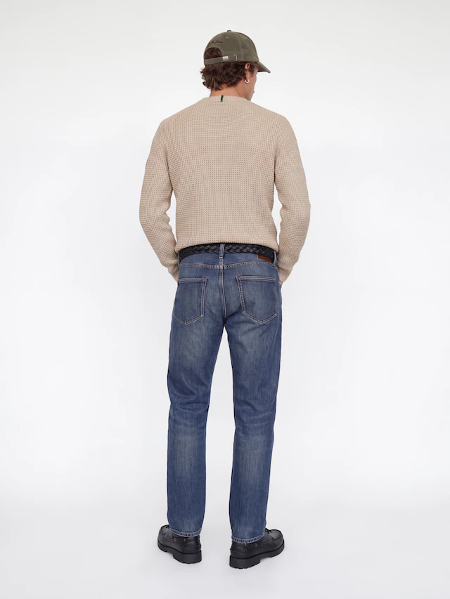 Jack & Jones Rundhalspullover »JJLUKE KNIT CREW NECK AW26« Materialmix, regular fit