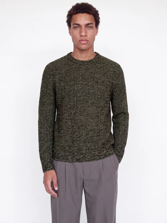 Jack & Jones Rundhalspullover »JJLUKE KNIT CREW NECK AW26« Materialmix, regular fit