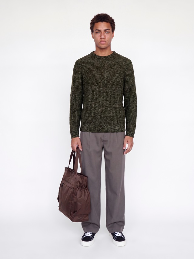 Jack & Jones Rundhalspullover »JJLUKE KNIT CREW NECK AW26« Materialmix, regular fit