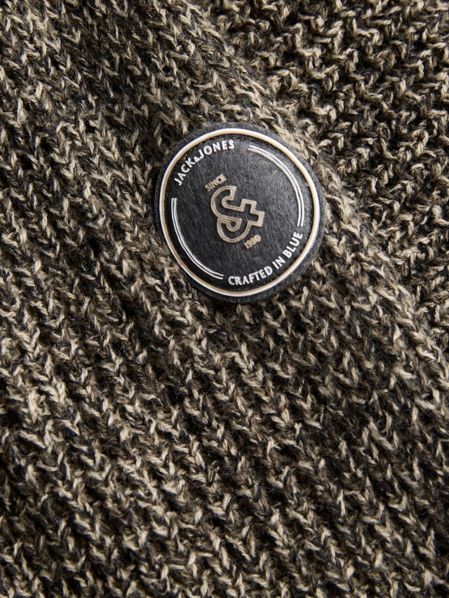 Jack & Jones Rundhalspullover »JJLUKE KNIT CREW NECK AW26« Materialmix, regular fit