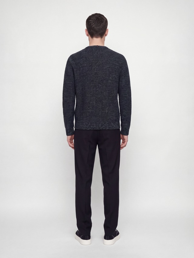Jack & Jones Rundhalspullover »JJLUKE KNIT CREW NECK AW26« Materialmix, regular fit
