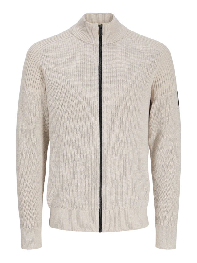 Jack & Jones Strickjacke »JJCLEVELAND KNIT ZIP CARDIGAN« Baumwolle, regular Fit