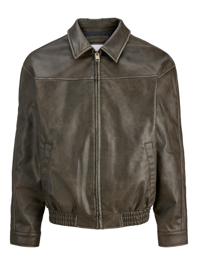 Jack & Jones Lederimitatjacke »JJMARLON PU JACKET« Kunstfaser, regular fit