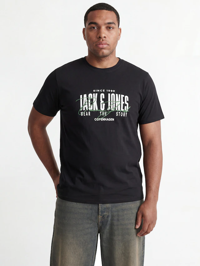 Jack & Jones PlusSize T-Shirt »JJAERO TEE SS CREW NECK PLS« Baumwolle, regular fit