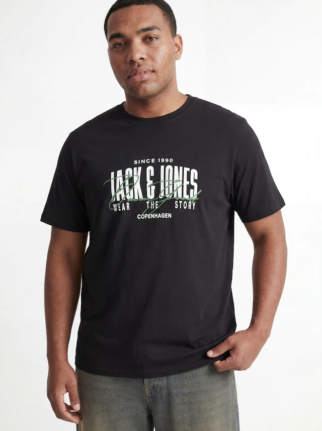 Jack & Jones PlusSize T-Shirt »JJAERO TEE SS CREW NECK PLS« Baumwolle, regular fit