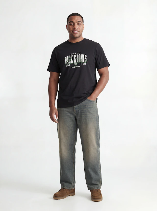 Jack & Jones PlusSize T-Shirt »JJAERO TEE SS CREW NECK PLS« Baumwolle, regular fit