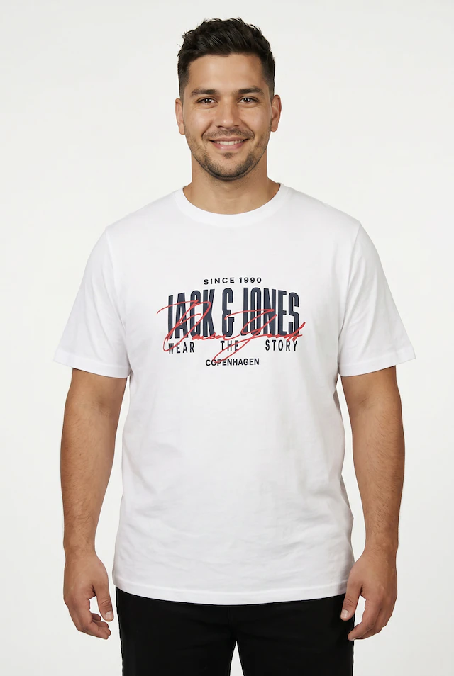 Jack & Jones PlusSize T-Shirt »JJAERO TEE SS CREW NECK PLS« Baumwolle, regular fit