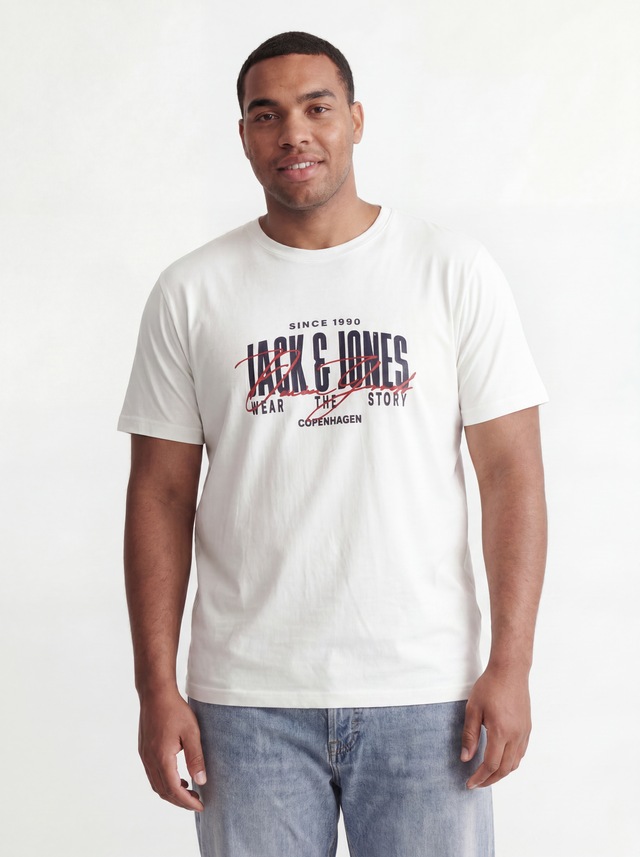 Jack & Jones PlusSize T-Shirt »JJAERO TEE SS CREW NECK PLS« Baumwolle, regular fit