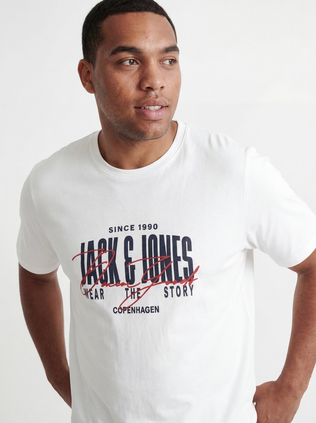 Jack & Jones PlusSize T-Shirt »JJAERO TEE SS CREW NECK PLS« Baumwolle, regular fit