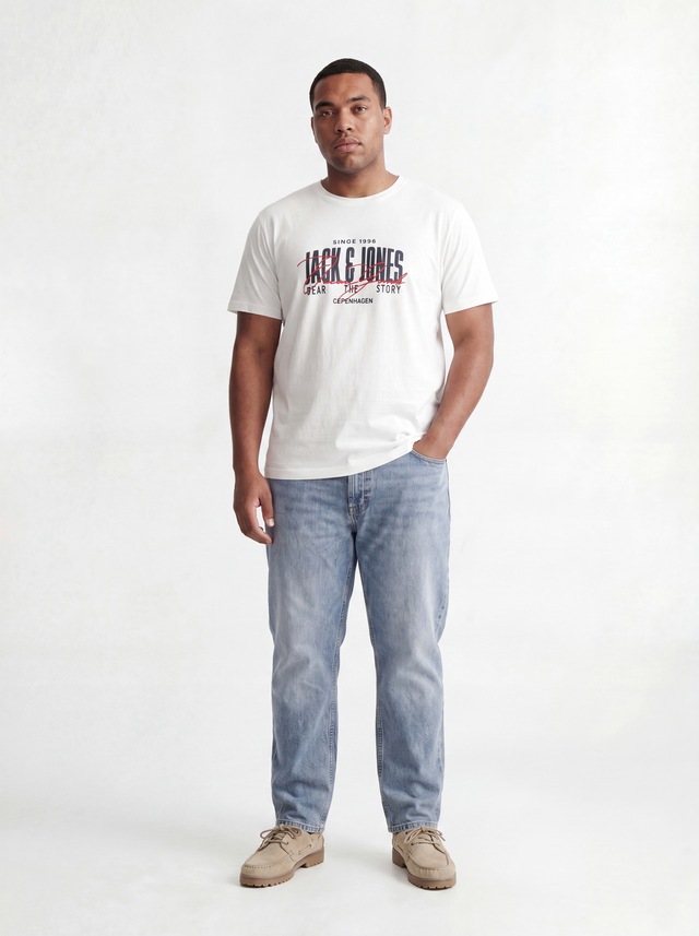 Jack & Jones PlusSize T-Shirt »JJAERO TEE SS CREW NECK PLS« Baumwolle, regular fit