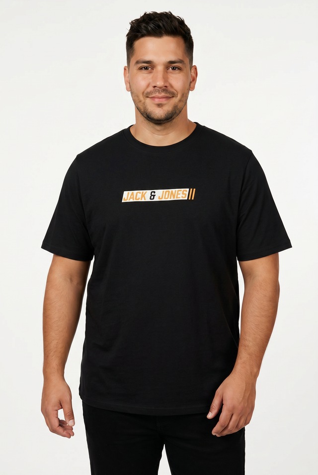 Jack & Jones PlusSize Rundhalsshirt »JJMUNK TEE SS CREW NECK SN PLS« Baumwolle, normal geschnitten
